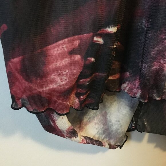 Bellissima Butterfly Banded Mock Collar Button Down Tunic Dress - Picture 9 of 16